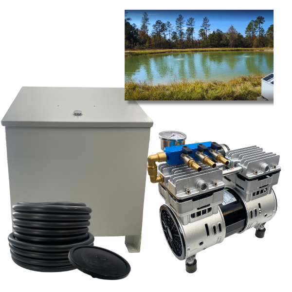 Proud Pond Aerator System - Powerful Air Stone and Compressor Complete Kit For Healthy Ponds and Lakes You Can Take Pride In