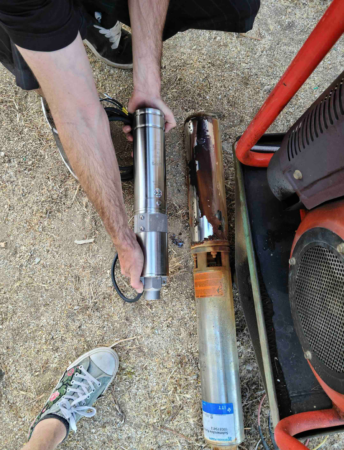 water pump sizes