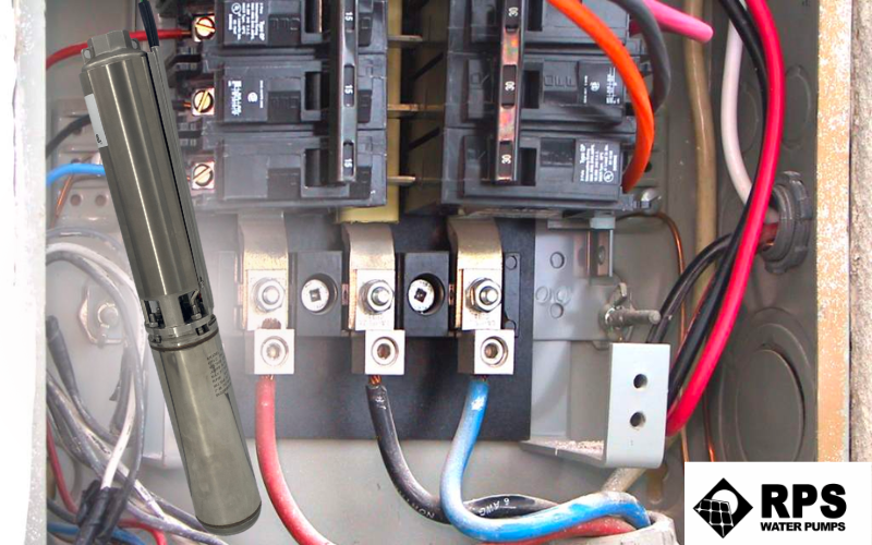 Well pump next to electrical panel