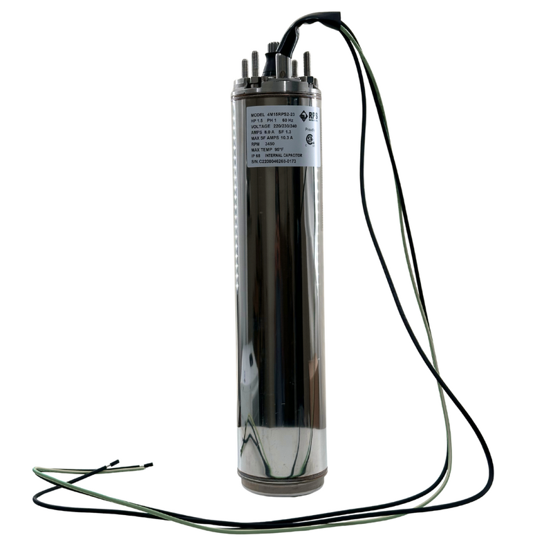 3/4 HP 220V 2+G Wire RPS Submersible Motor Single Phase (3.86")