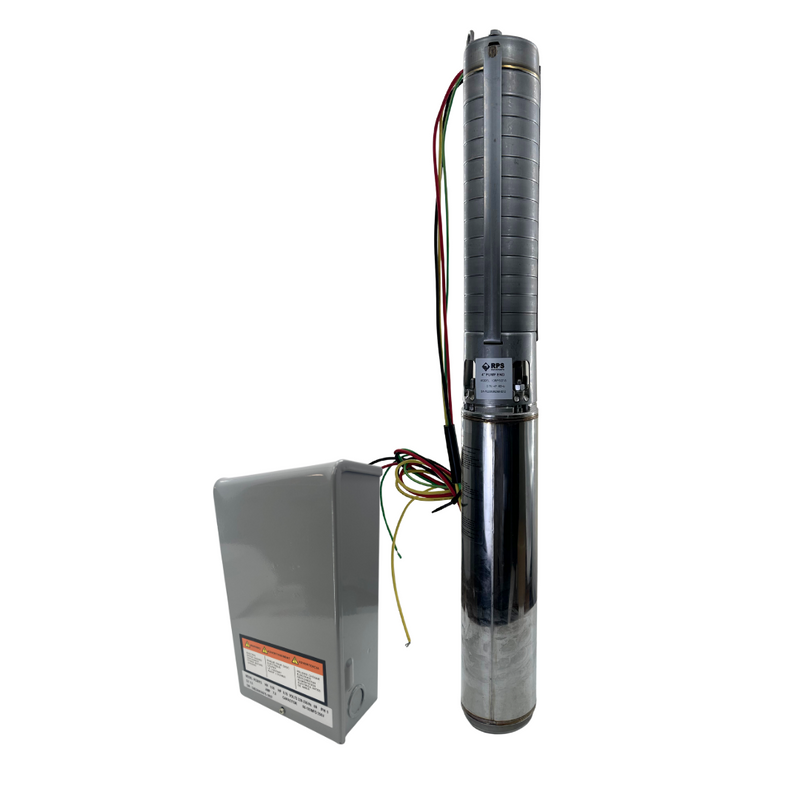 RPS Steel Pro 1/2 HP 220V 2-Wire 4-inch Submersible Well Pump with Stainless Steel Impeller 100 ft Head 6-18 GPM 18RPS05-S Complete Kit