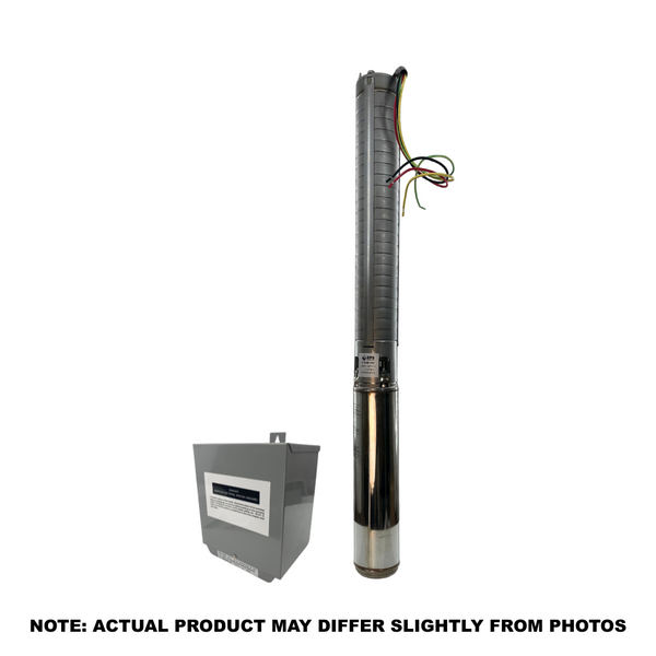 RPS Steel Pro 1 HP 220V, 3-Wire | 4" Submersible Well Pump + Stainless Steel Impeller | 500 ft Head, 4–6 GPM | 05RPS10-S Complete Kit