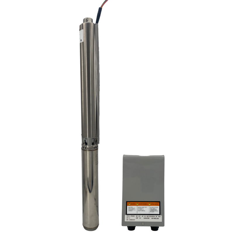 RPS Core Series 1.5 HP 220V 3-Wire 4-inch Submersible Well Pump with Engineered Impeller 700 ft Head 2-8 GPM 05RPS15 Complete Kit