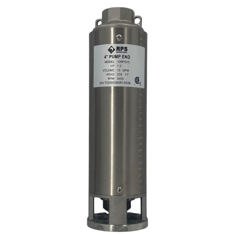RPS Core Series 13RPS10 4" Submersible Well Pump End – Engineered Impeller, 15-21 GPM