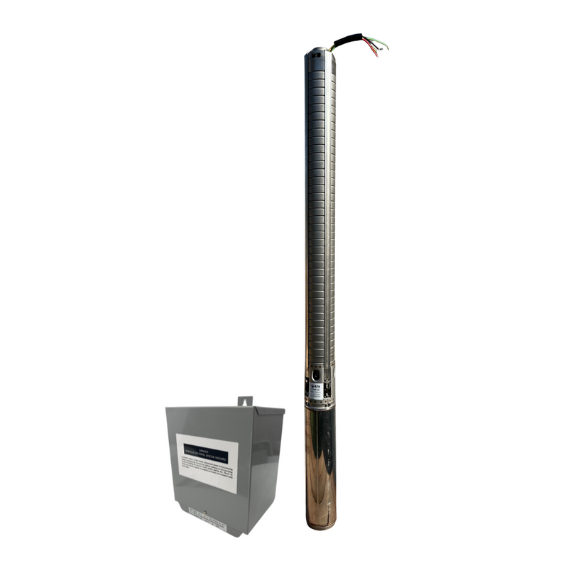 RPS Steel Pro 5 HP 220V 3-Wire Submersible Well Pump with Stainless Steel Impeller 375 ft Head 20-45 GPM 40RPS50-S Complete Kit