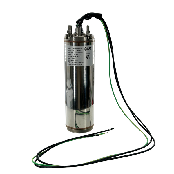 3/4 HP 220V 2+G Wire RPS Submersible Motor Single Phase (3.86")