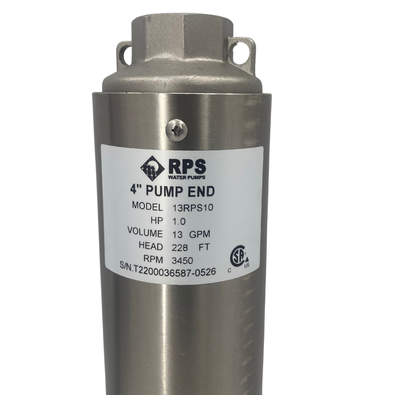 RPS Core Series 13RPS10 4" Submersible Well Pump End – Engineered Impeller, 15-21 GPM