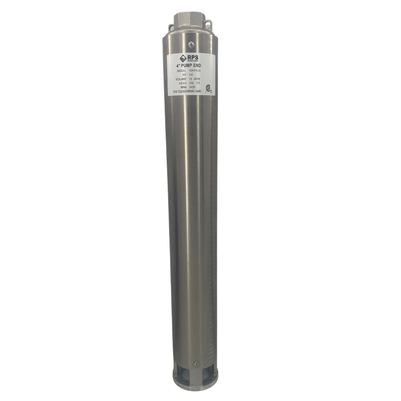 RPS Core Series 10RPS30 4" Submersible Well Pump End – Engineered Impeller, 7-18 GPM