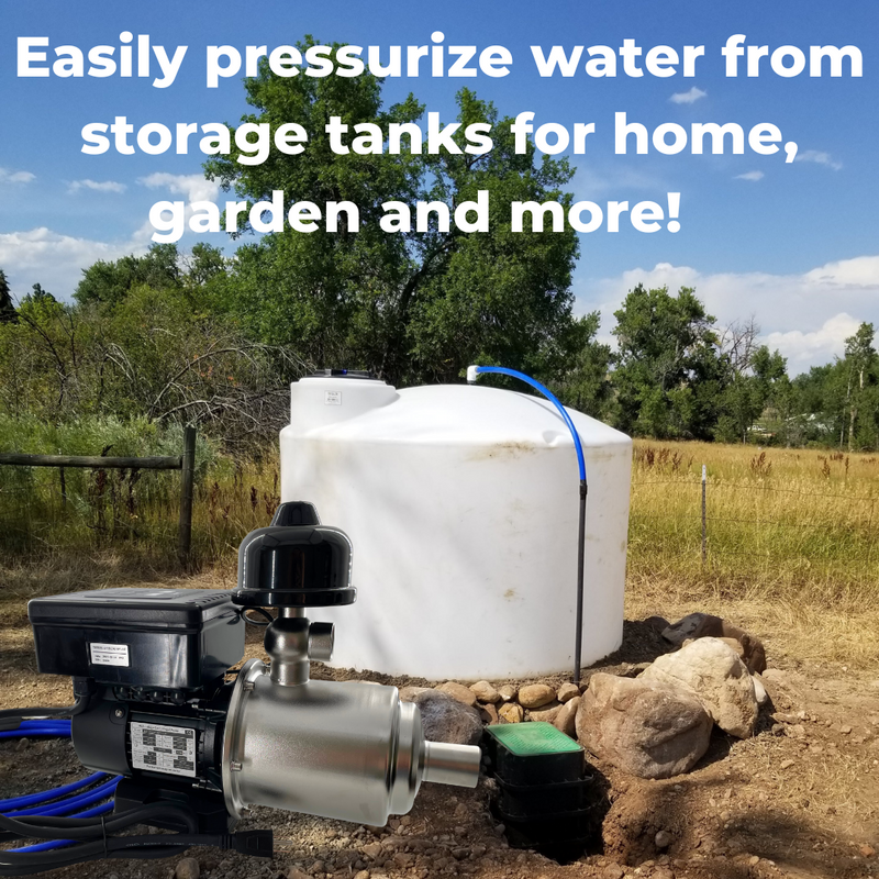 1HP 110V/120V/220V Eco-Steady Continuous Pressure Booster Pump Up to 55PSI | Pressurized Irrigation Pump for Drip & Sprinkler | Full Home Residential & RV Water Pump | Shallow Well Jet Pump