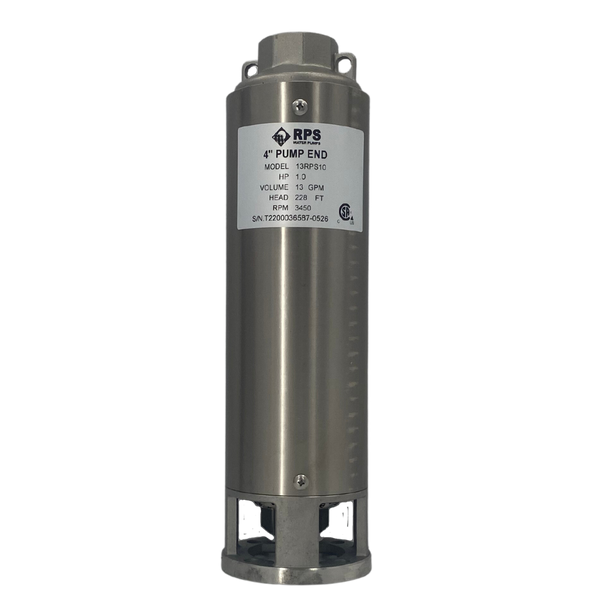 RPS Core Series 13RPS10 4" Submersible Well Pump End – Engineered Impeller, 15-21 GPM