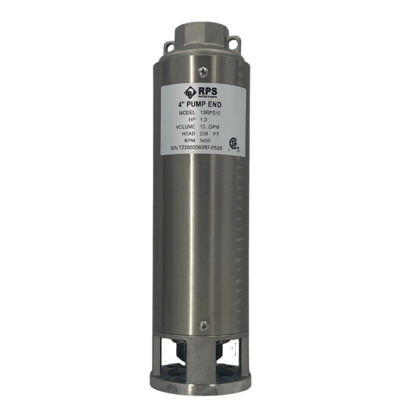 RPS Core Series 13RPS10 4" Submersible Well Pump End – Engineered Impeller, 15-21 GPM