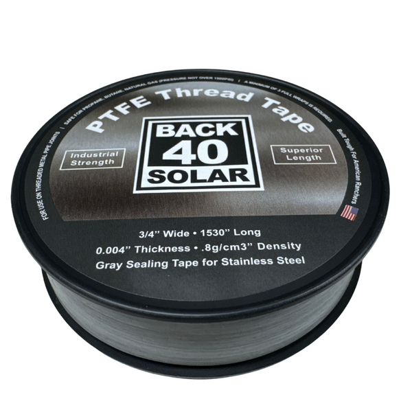 Back40 PTFE Teflon Tape for Stainless Steel, Metal and PVC Pipe Fittings