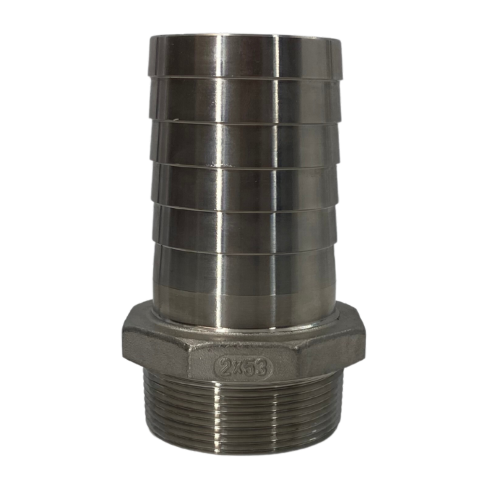 Stainless Steel Barbed Hose Fittings - For Use With Poly Pipe, Well Ready