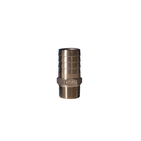 Stainless Steel Barbed Hose Fittings - For Use With Poly Pipe, Well Ready
