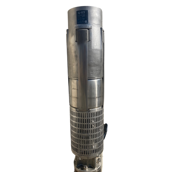 RPS 15HP 480V 500RPS150, Up to 140FT Head, 240 to 660GPM, Stainless Steel Submersible Pump End + Motor