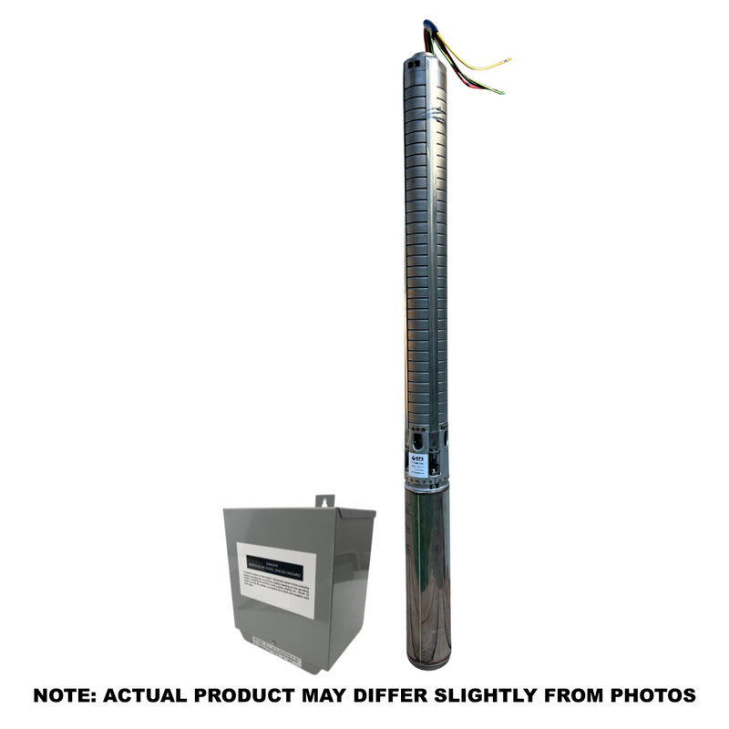 RPS Steel Pro 1 HP 220V, 3-Wire | 4" Submersible Well Pump + Stainless Steel Impeller | 500 ft Head, 4–6 GPM | 05RPS10-S Complete Kit