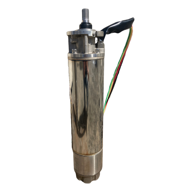 High torque electric motor from RPS Water Pumps with wires and handle attachment for household or irrigation well.