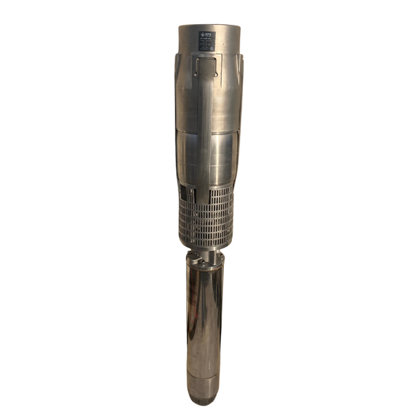 RPS Water Pumps' heavy duty well pump made of stainless steel with a perforated midsection designed for well applications.