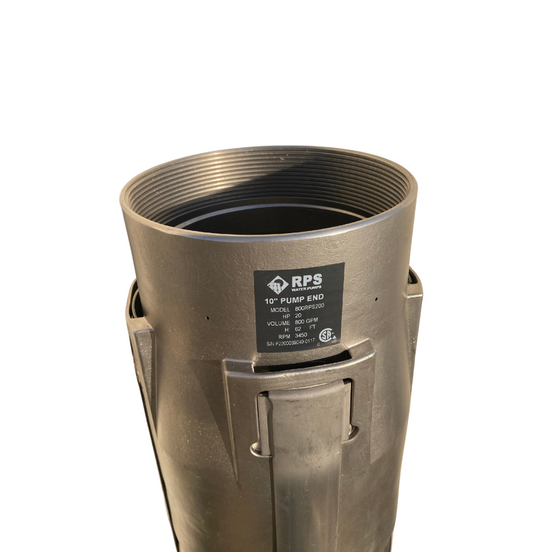 RPS 40HP 480V 650RPS400, Up to 225FT Head, 461 to 793GPM, Stainless Steel Submersible Pump End + Motor