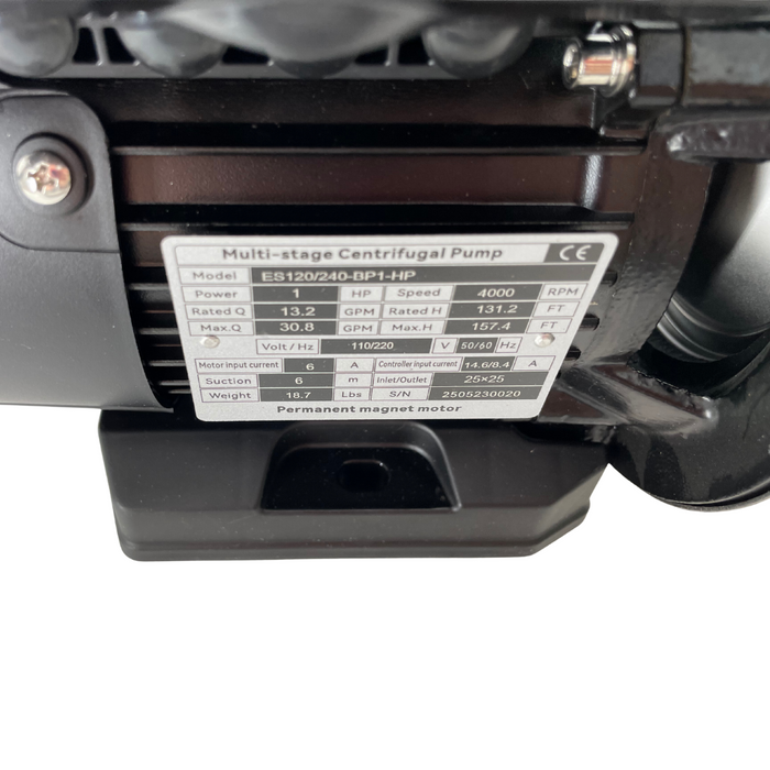 RPS 1HP 110V/120V/220V Eco-Steady Continuous Pressure Booster Pump Up to 55PSI | Pressurized Irrigation Pump for Drip & Sprinkler | Full Home Residential & RV Water Pump | Shallow Well Jet Pump