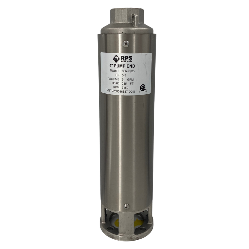 RPS Core Series 05RPS05 4" Submersible Well Pump End – Engineered Impeller, 4-8 GPM