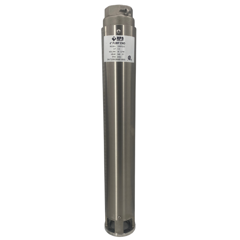 RPS Core Series 35RPS30 4" Submersible Well Pump End – Engineered Impeller, 12-46 GPM