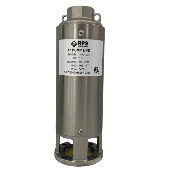 RPS Core Series 10RPS05 4" Submersible Well Pump End – Engineered Impeller, 11-18 GPM