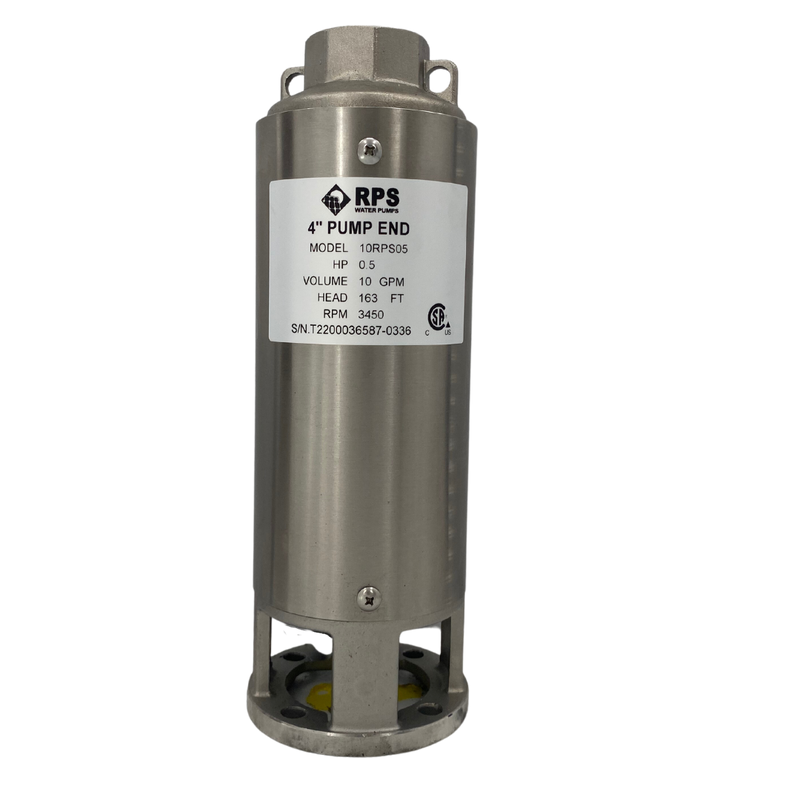 RPS Core Series 10RPS05 4" Submersible Well Pump End – Engineered Impeller, 11-18 GPM