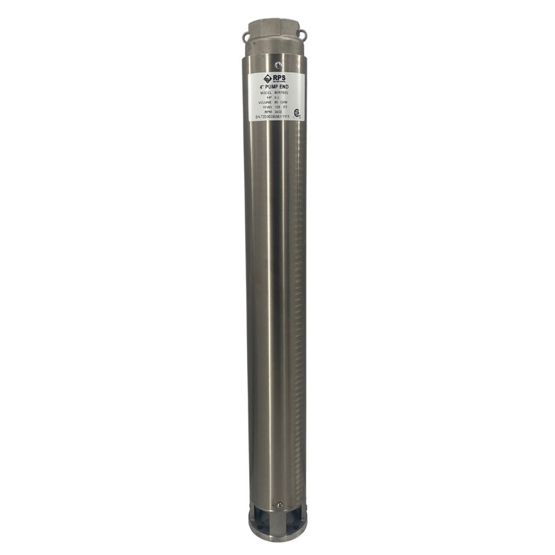 RPS Core Series 80RPS50 4" Submersible Well Pump End – Engineered Impeller, 35-120 GPM