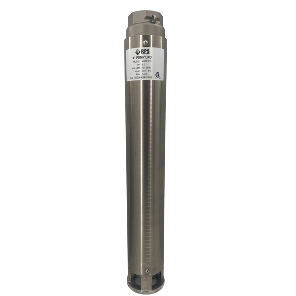 RPS Core Series 40RPS50 4" Submersible Well Pump End – Engineered Impeller, 24-66 GPM