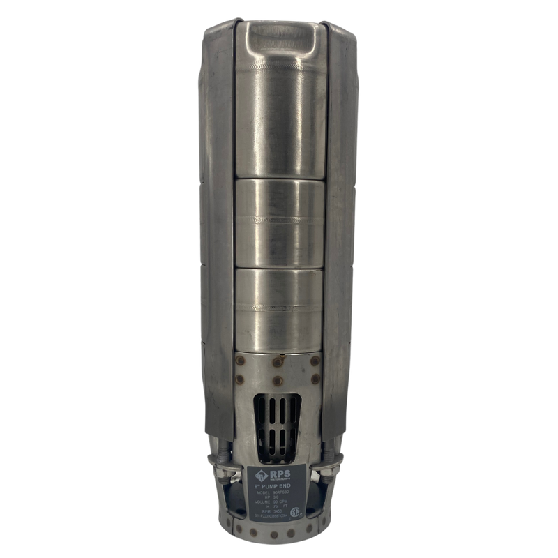 RPS Steel Pro 90RPS30-S 5" Submersible Well Pump End – Stainless Steel Impeller, 75-105 GPM