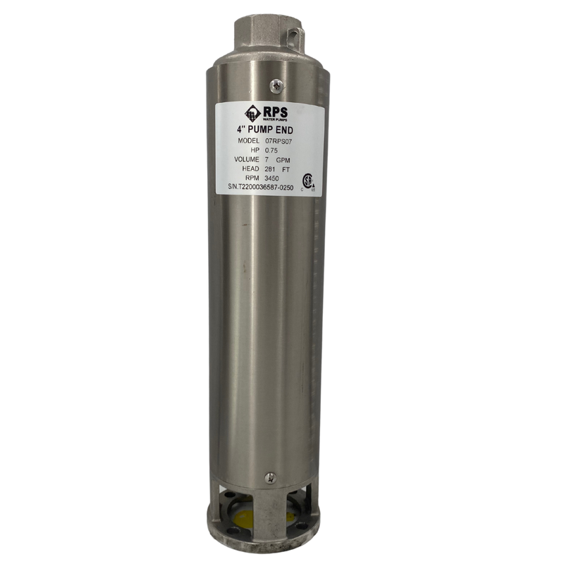 RPS Core Series 07RPS07 4" Submersible Well Pump End – Engineered Impeller, 6-13 GPM