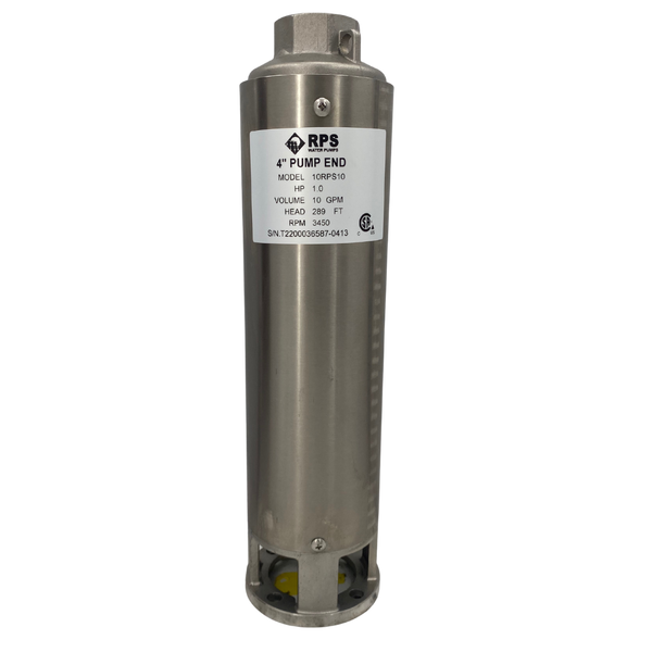 RPS Core Series 10RPS10 4" Submersible Well Pump End – Engineered Impeller, 10-18 GPM