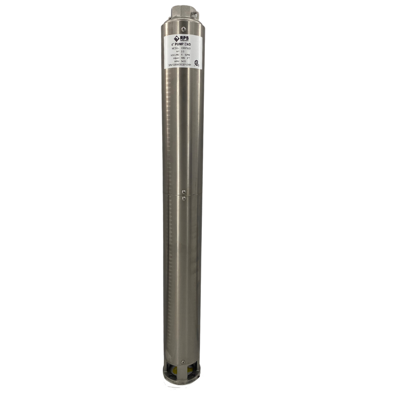 RPS Core Series 05RPS20 4" Submersible Well Pump End – Engineered Impeller, 2-8 GPM