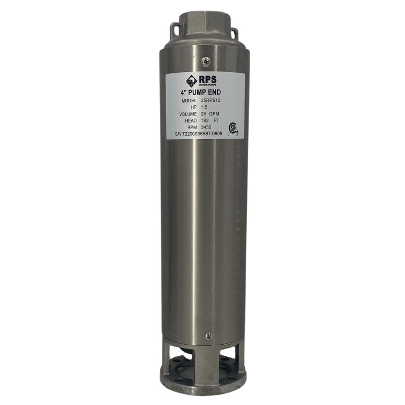 RPS Core Series 25RPS15 4" Submersible Well Pump End – Engineered Impeller, 17-31 GPM