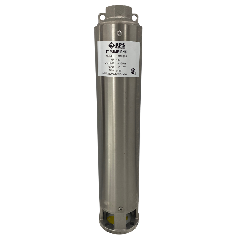 RPS Core Series 10RPS15 4" Submersible Well Pump End – Engineered Impeller, 10-18 GPM