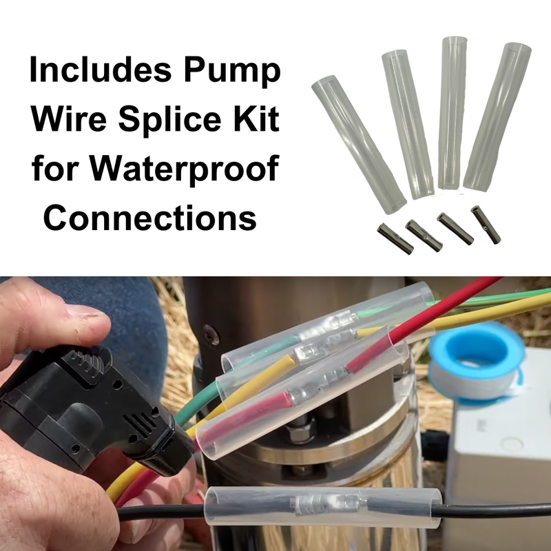 RPS Steel Pro 1 HP 220V, 3-Wire | 4" Submersible Well Pump + Stainless Steel Impeller | 500 ft Head, 4–6 GPM | 05RPS10-S Complete Kit