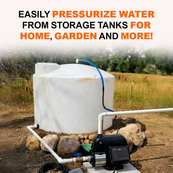 2HP 220V Eco-Steady Continuous Pressure Booster Pump | High Pressure Sprinkler Irrigation Pump | Full Home Residential & RV Water Pump | Shallow Well Jet Pump