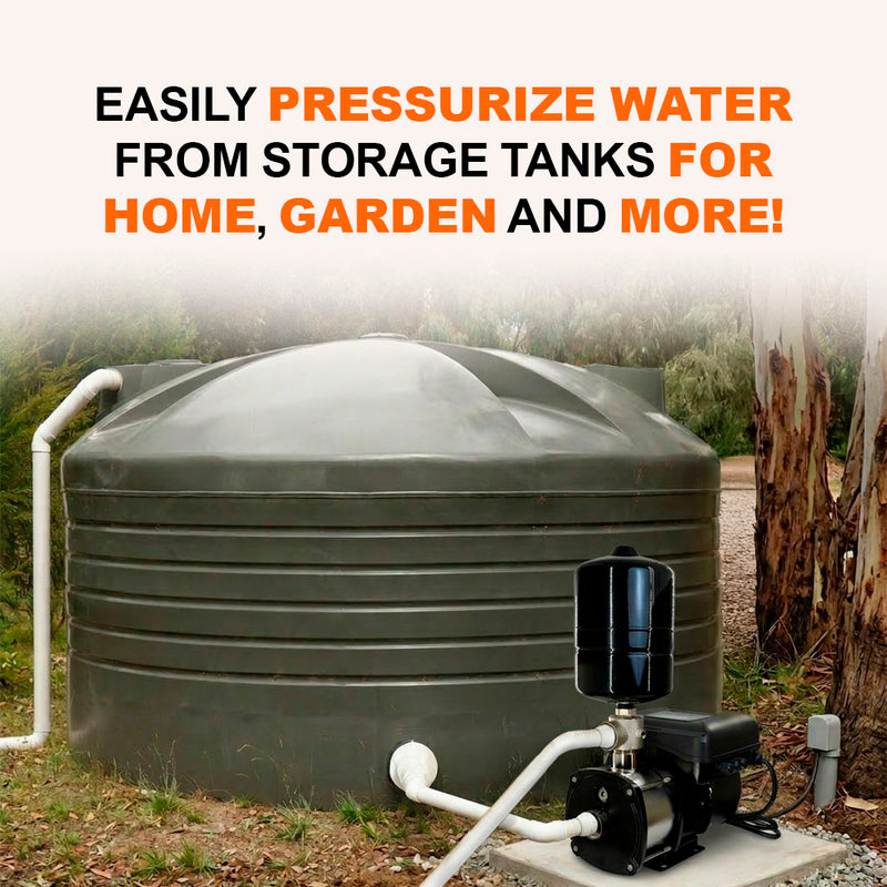 3HP 220V Eco-Steady Continuous Pressure Water Booster Pump | High Pressure Sprinkler Irrigation Pump | Full Home Residential & RV Booster Pump | Shallow Well Jet Pump