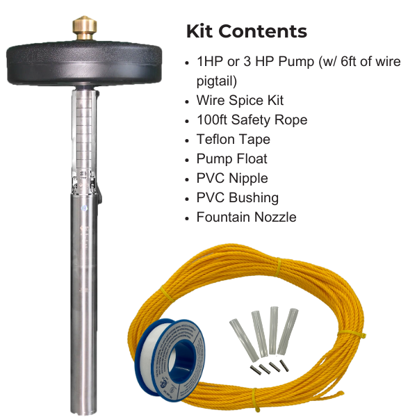 Floating Pond Fountain Pump 10-20ft Height | Large Pond Aerator | Fish ...