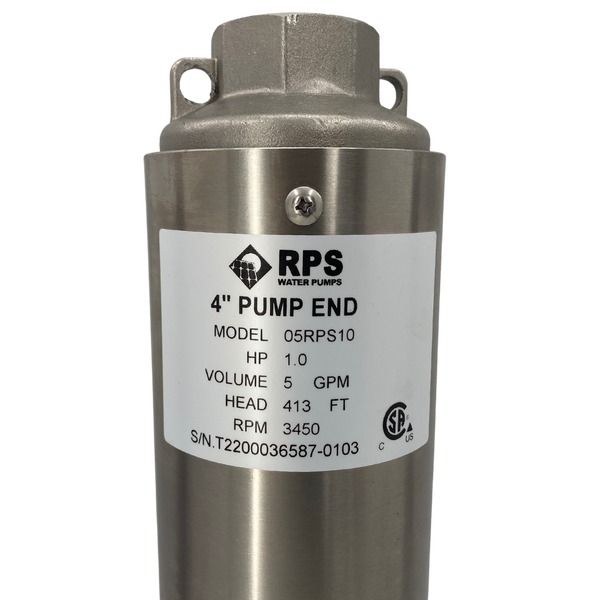 RPS Core Series 05RPS15 4" Submersible Well Pump End – Engineered Impeller, 2-8 GPM