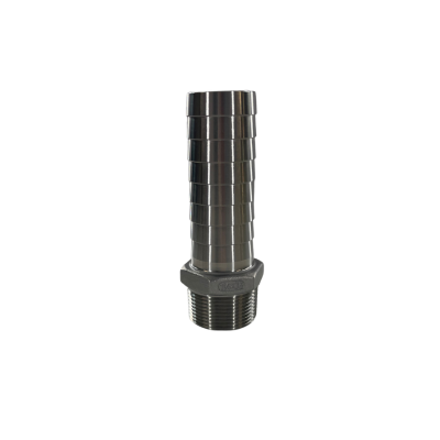 Stainless Steel Barbed Hose Fittings - For Use With Poly Pipe, Well Ready