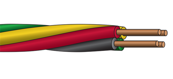 Twisted Submersible Copper Pump Cable (25ft)